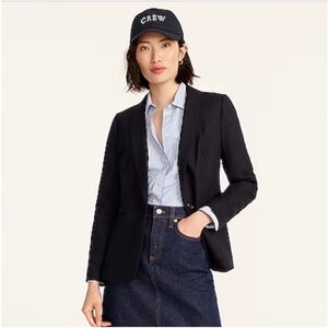 J. Crew Black Super 120’s Wool Single Breasted Classic Blazer Size 2